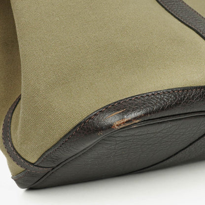 Hermès Garden Party 36 PM Handtasche aus schwarzem Büffelleder und Canvas