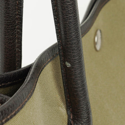 Hermès Garden Party 36 PM Handtasche aus schwarzem Büffelleder und Canvas