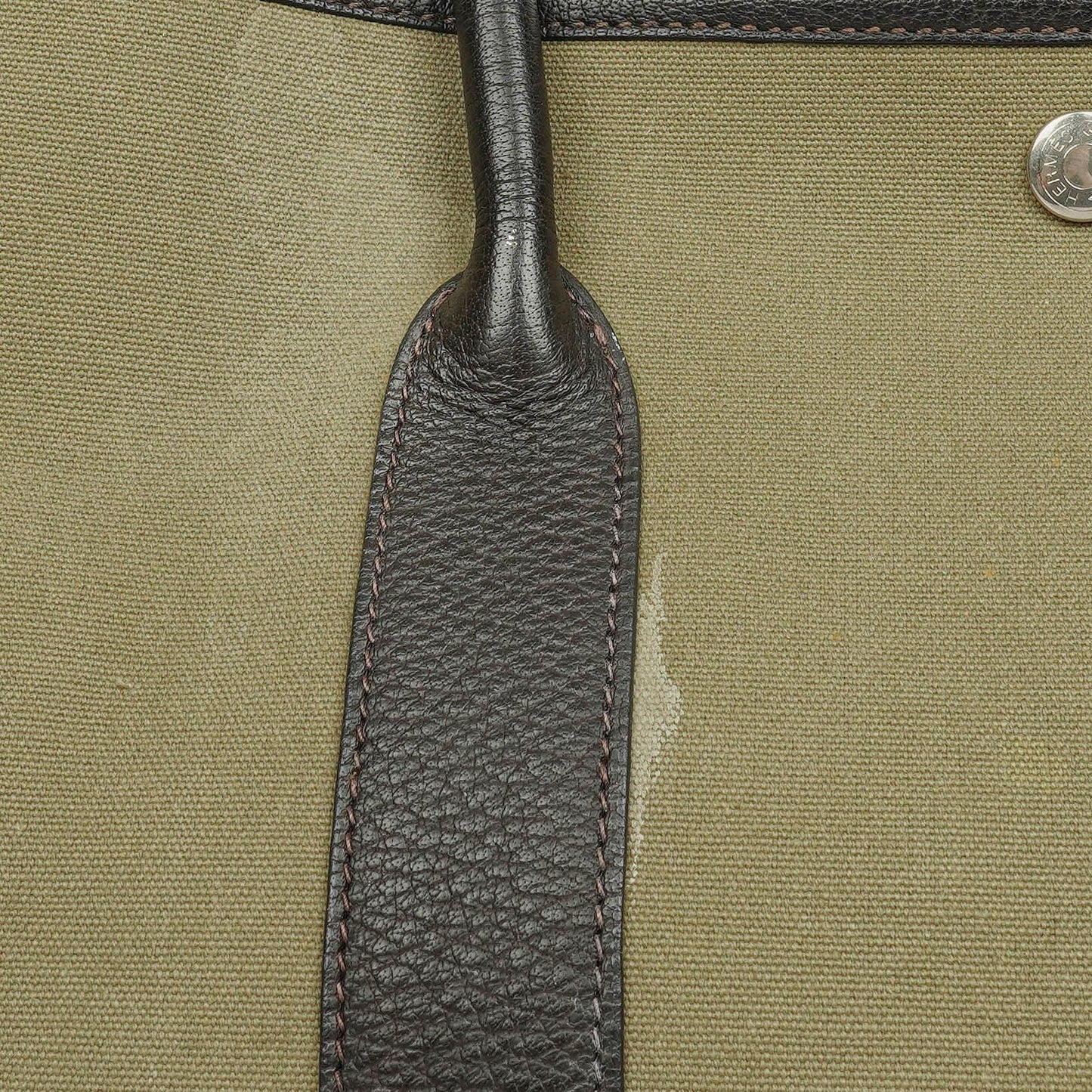 Hermès Garden Party 36 PM Handtasche aus schwarzem Büffelleder und Canvas