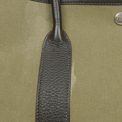Hermès Garden Party 36 PM Handtasche aus schwarzem Büffelleder und Canvas