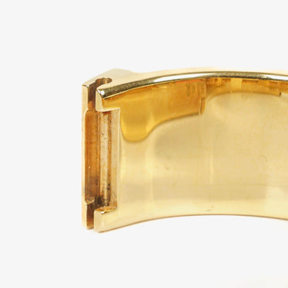 Hermès Loquet L01.100 Armreif-Quarzuhr mit grünem Equestrian-Emaille und Vergoldung