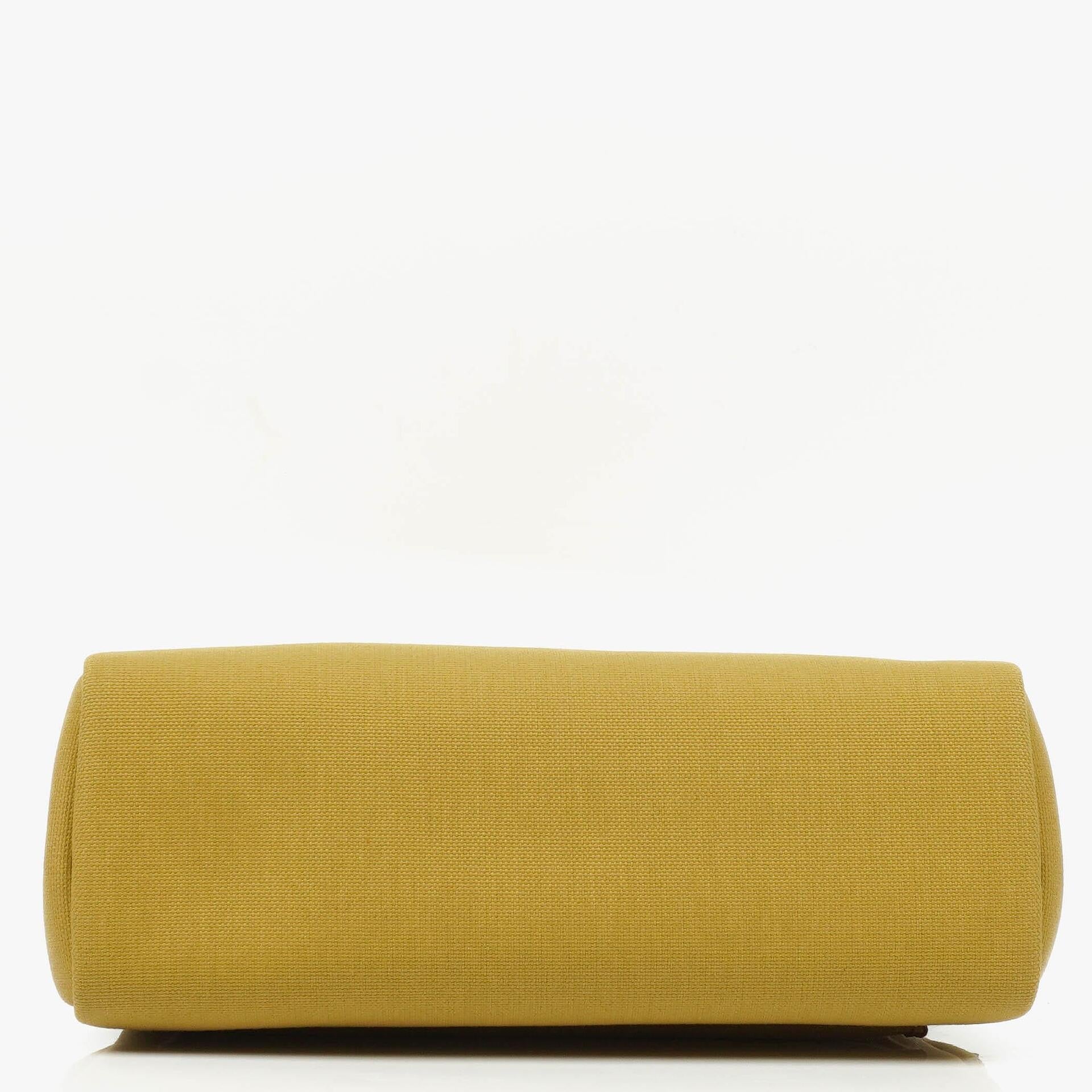 Hermes Herbag 31 Zip Retourne PM Vache Hunter Militär Toile Ginger Naturel