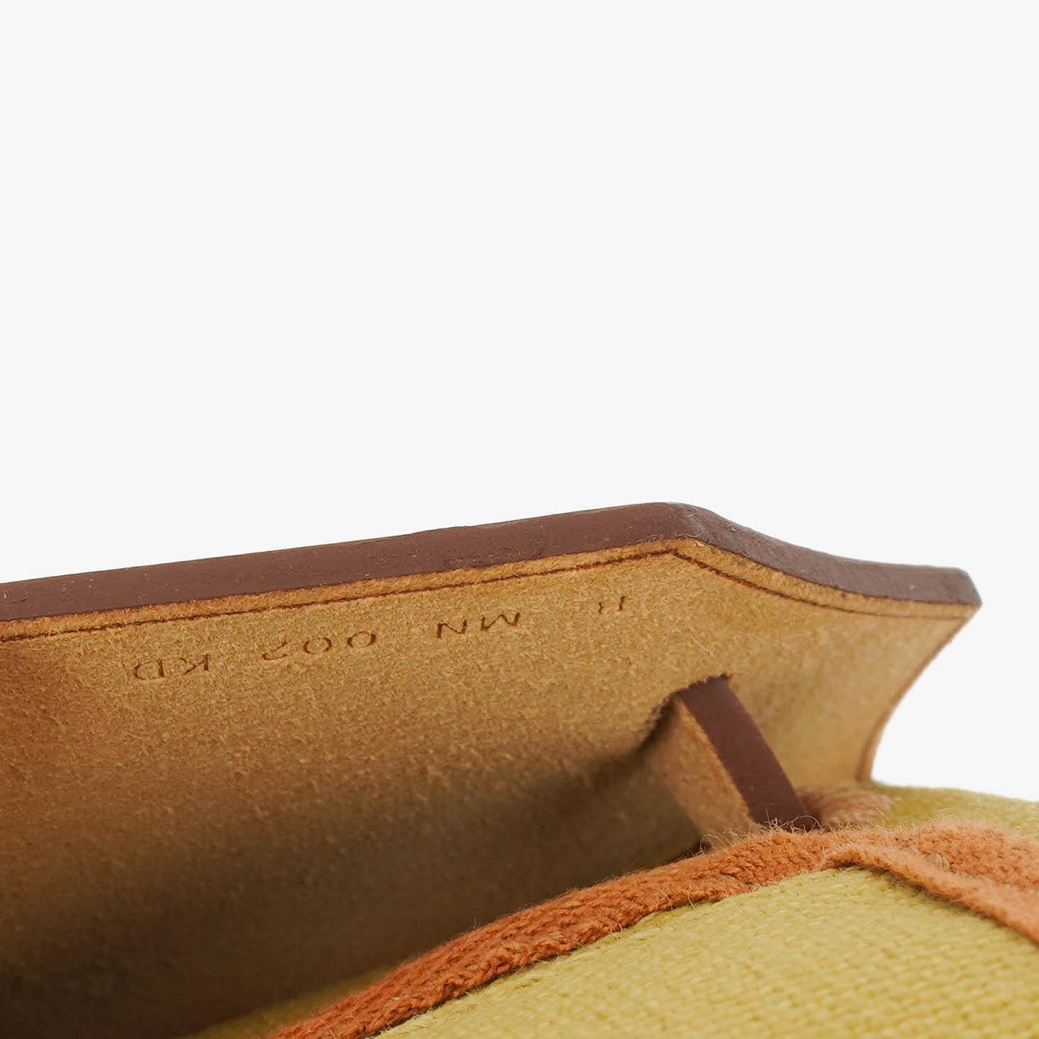 Hermes Herbag 31 Zip Retourne PM Vache Hunter Militär Toile Ginger Naturel