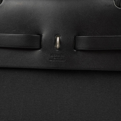Hermes Herbag Schwarz Toile Vache Hunter MM 2-in-1 Tasche, 2000