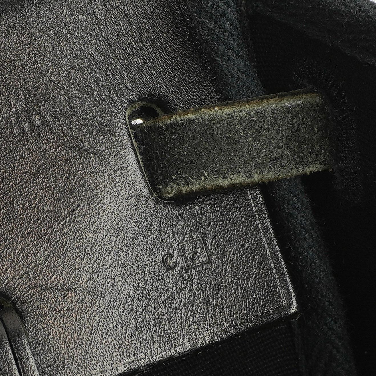 Hermes Herbag Cabas Schwarze Toile Vache Hunter MM 2 in 1 Tasche