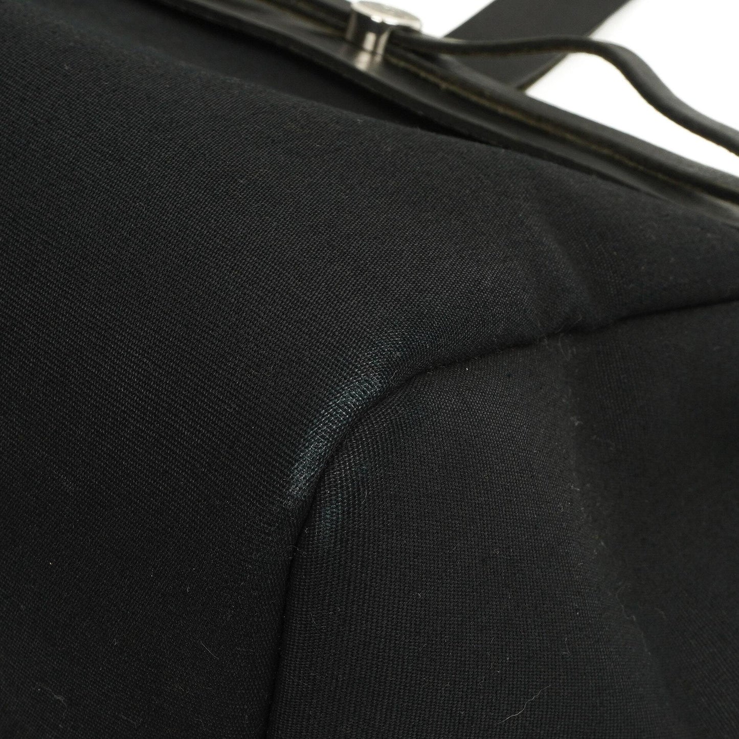 Hermes Herbag Cabas Schwarze Toile Vache Hunter MM 2 in 1 Tasche
