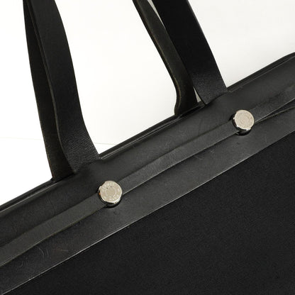 Hermes Herbag Cabas Schwarze Toile Vache Hunter MM 2 in 1 Tasche