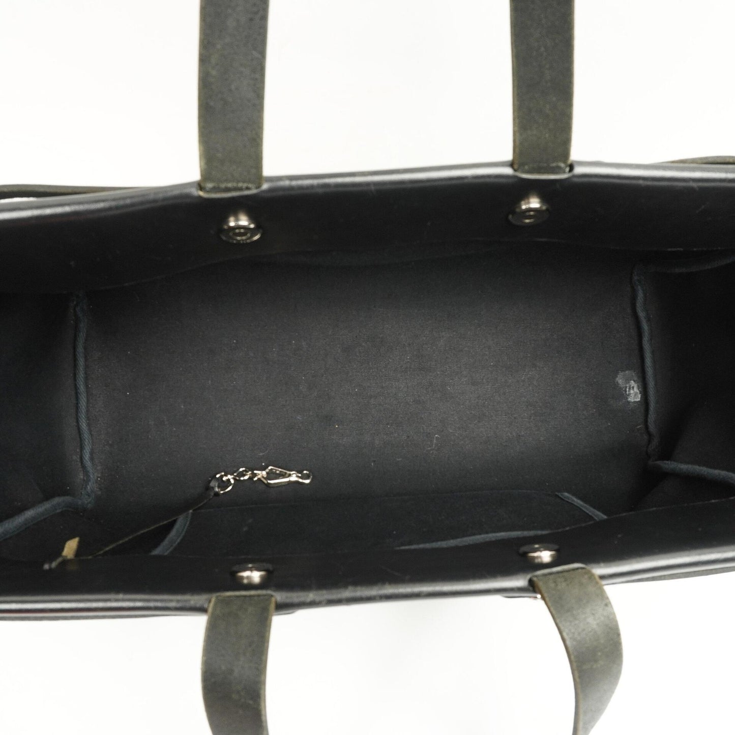 Hermes Herbag Cabas Schwarze Toile Vache Hunter MM 2 in 1 Tasche