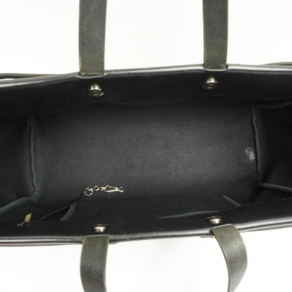 Hermes Herbag Cabas Schwarze Toile Vache Hunter MM 2 in 1 Tasche