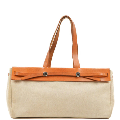 Hermès Herbag Cabas Canvas Vache Hunter MM 2-in-1 Tasche
