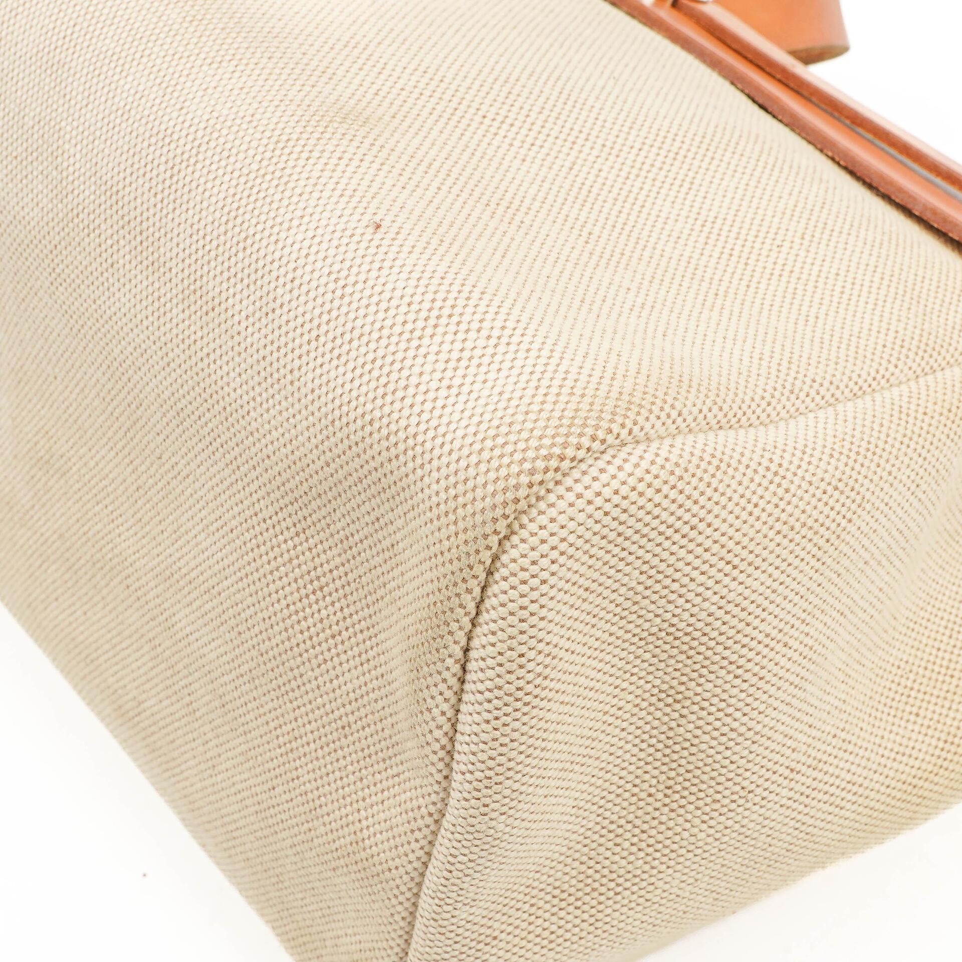 Hermès Herbag Cabas Canvas Vache Hunter MM 2-in-1 Tasche