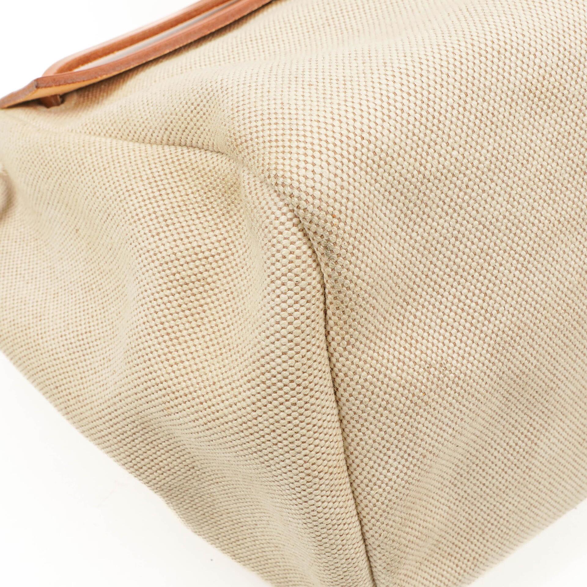 Hermès Herbag Cabas Canvas Vache Hunter MM 2-in-1 Tasche