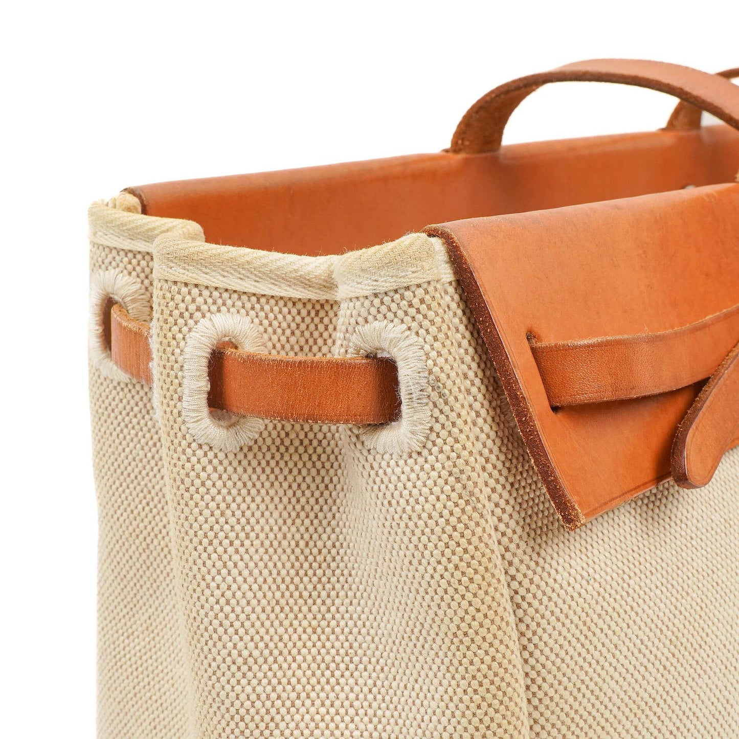 Hermès Herbag Cabas Canvas Vache Hunter MM 2-in-1 Tasche