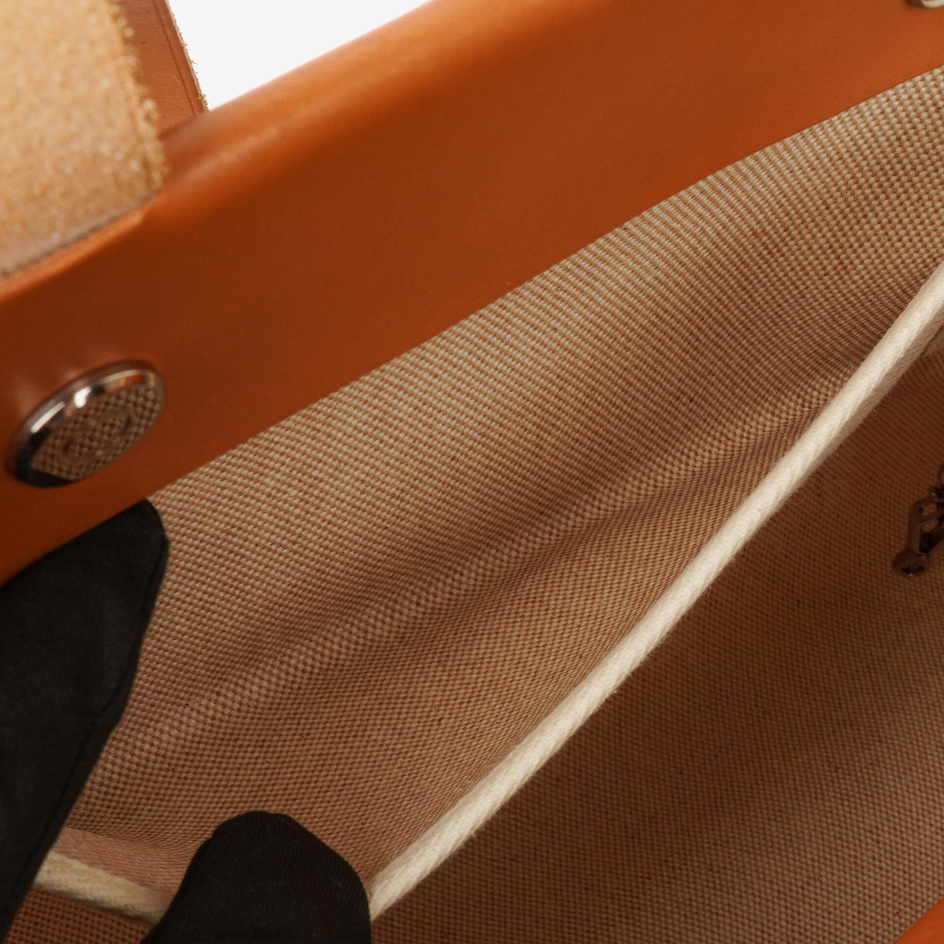 Hermès Herbag Cabas Canvas Vache Hunter MM 2-in-1 Tasche