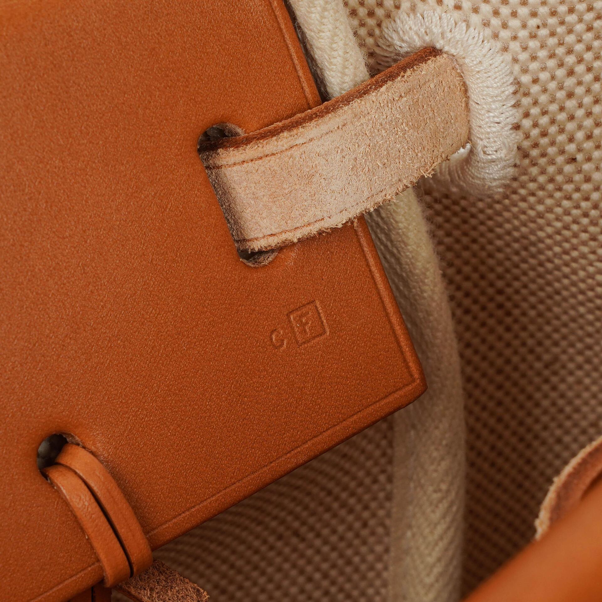Hermès Herbag Cabas Canvas Vache Hunter MM 2-in-1 Tasche