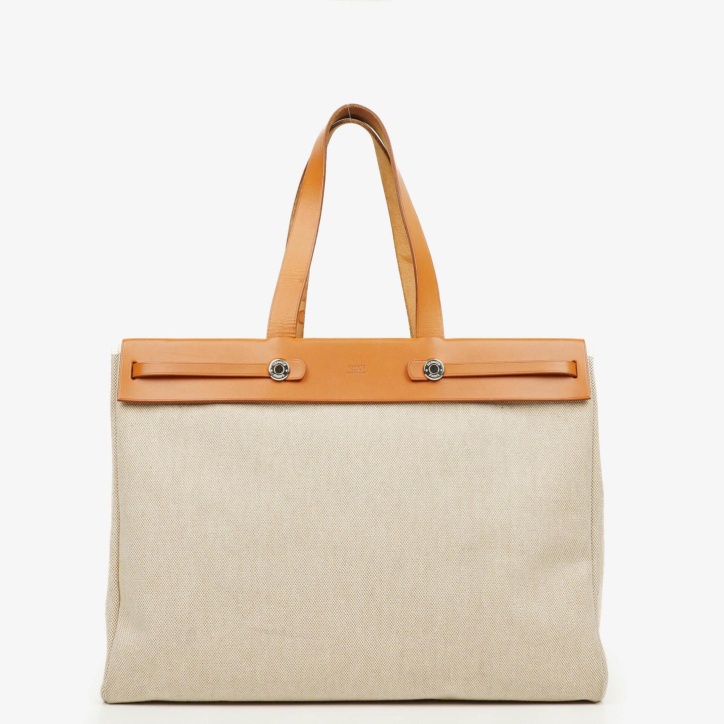 Hermes Herbag Cabas Canvas Vache Hunter MM 2-in-1 Tasche