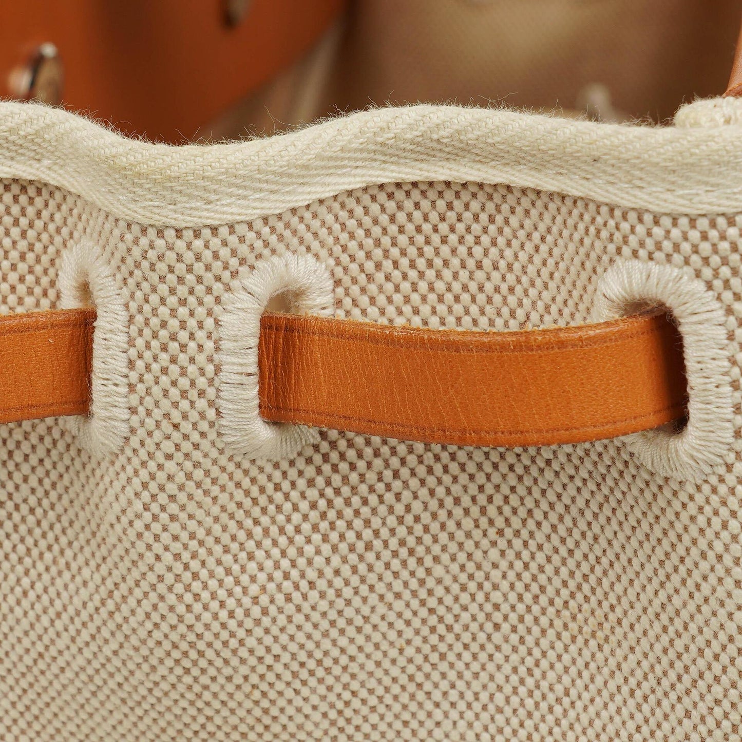 Hermes Herbag Cabas Canvas Vache Hunter MM 2-in-1 Tasche
