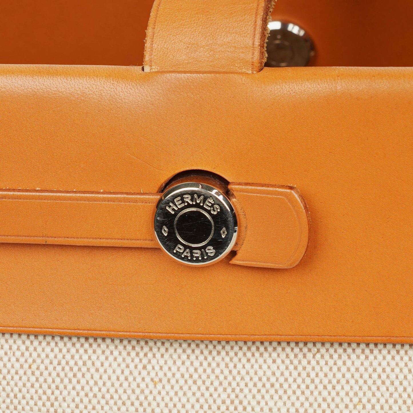 Hermes Herbag Cabas Canvas Vache Hunter MM 2-in-1 Tasche