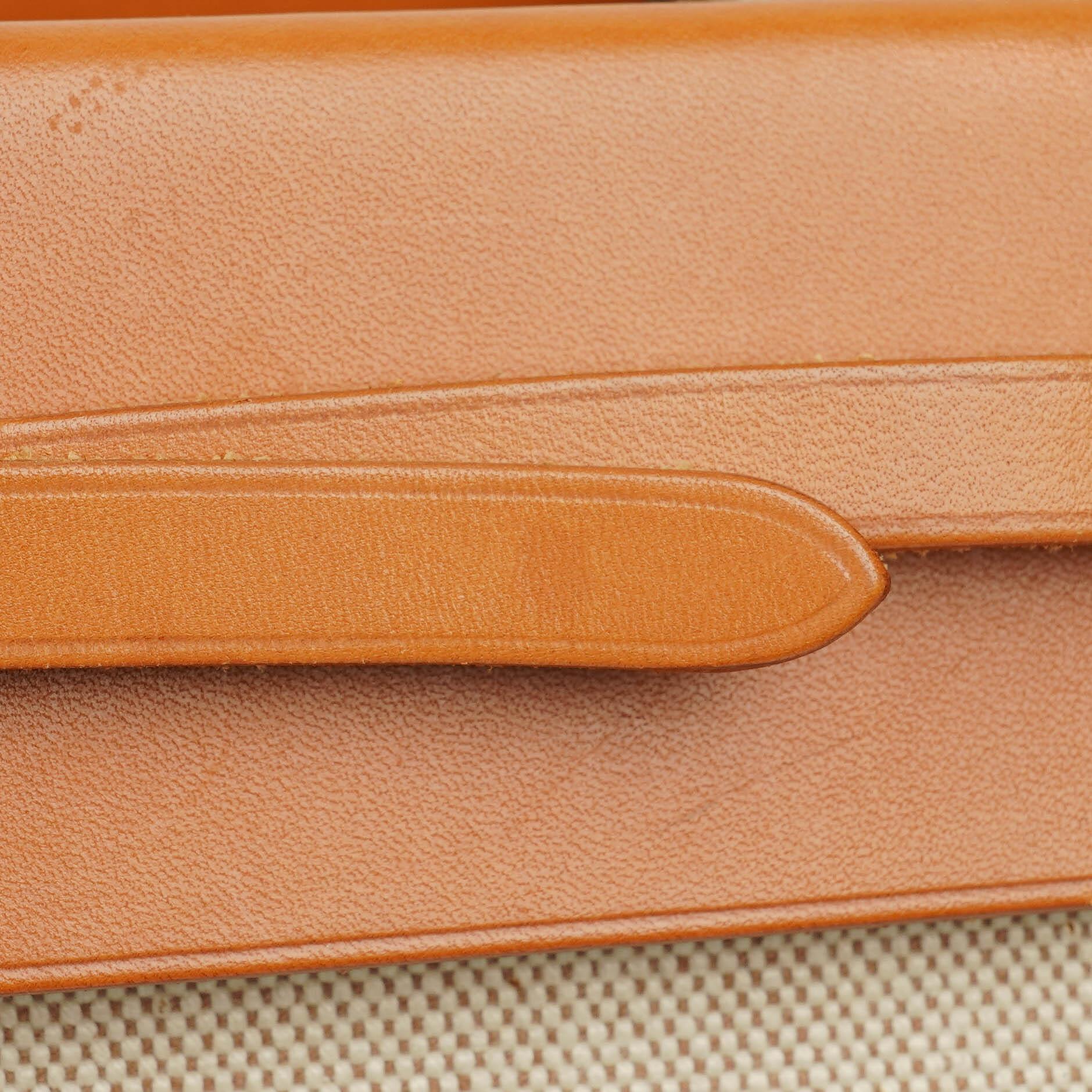 Hermes Herbag Cabas Canvas Vache Hunter MM 2-in-1 Tasche