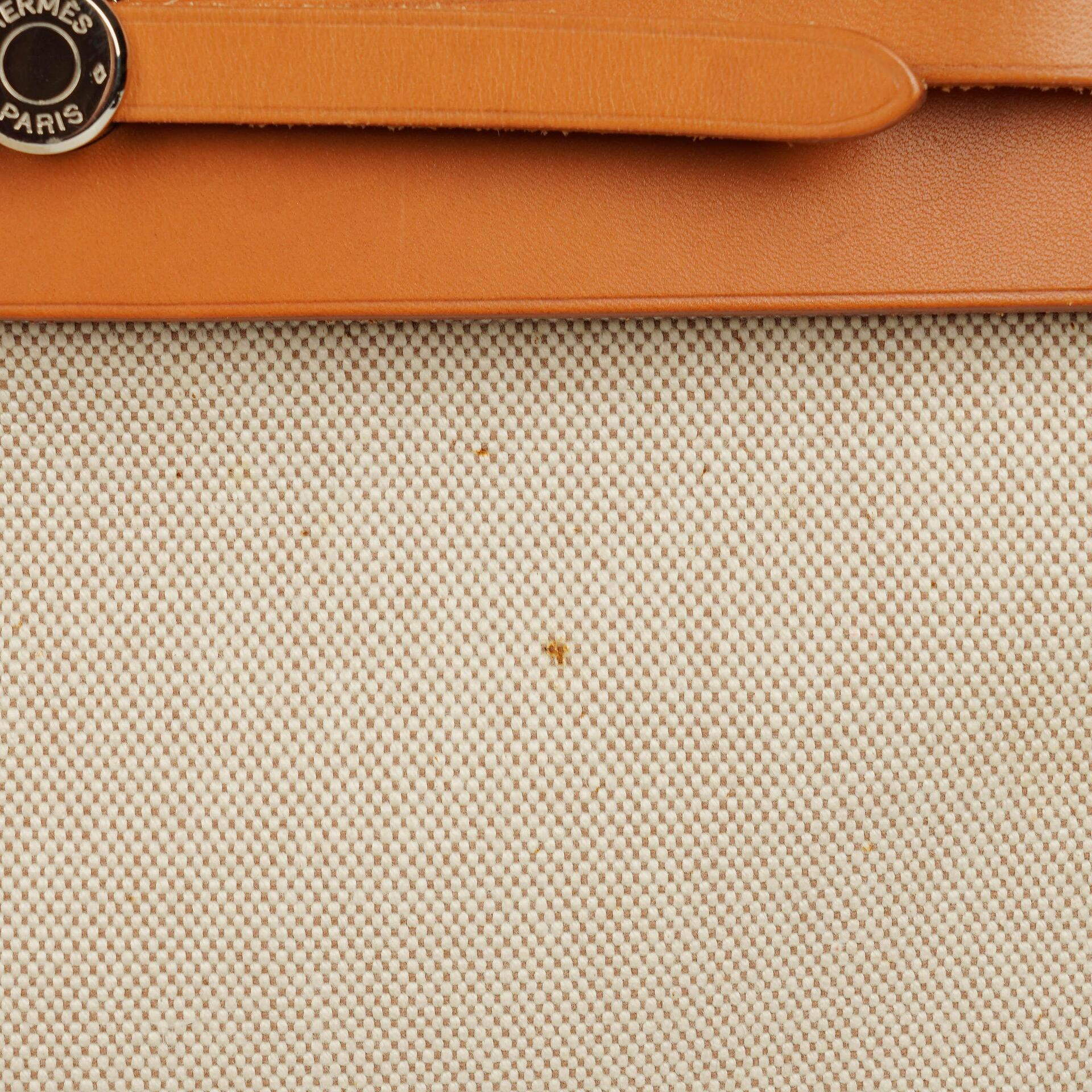 Hermes Herbag Cabas Canvas Vache Hunter MM 2-in-1 Tasche
