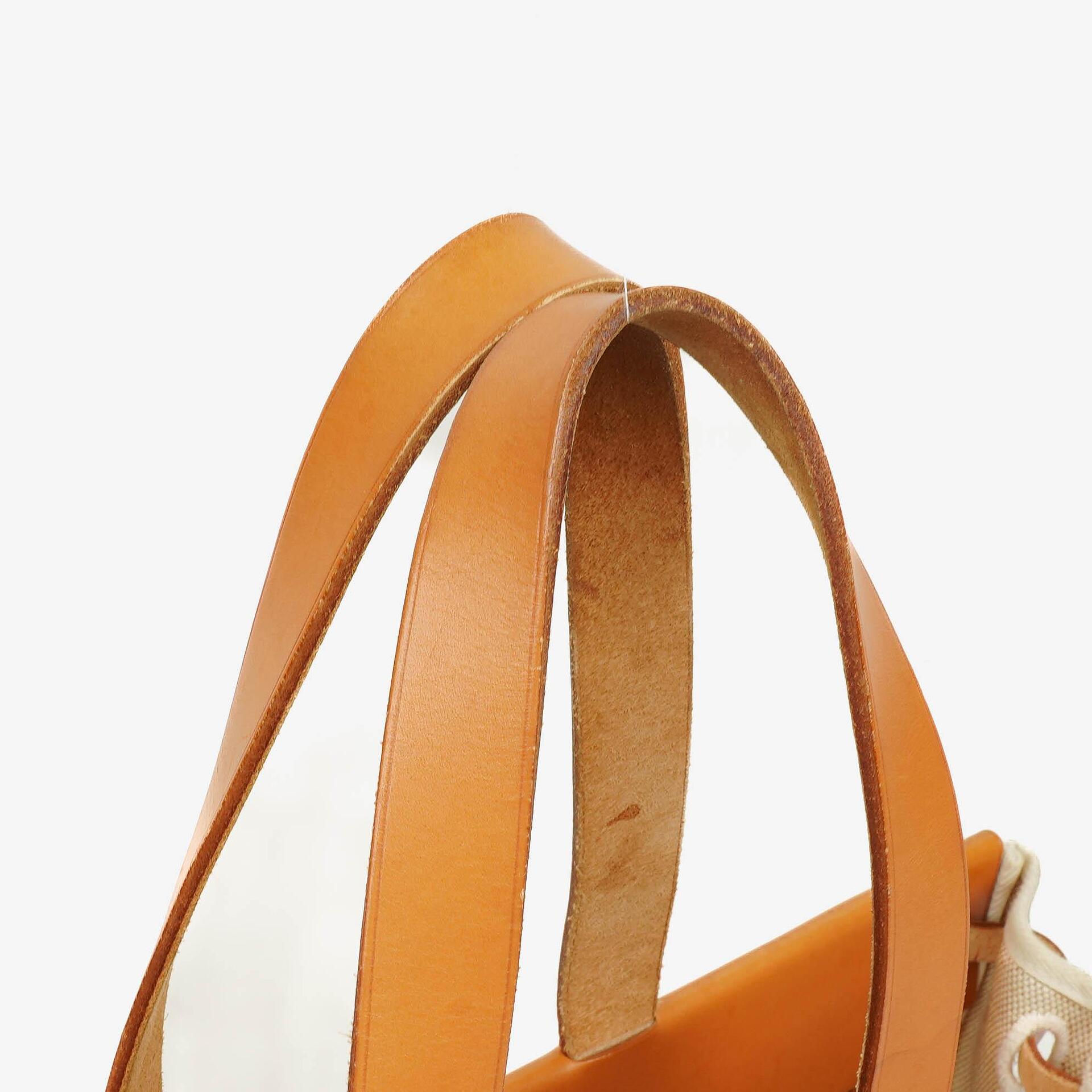 Hermes Herbag Cabas Canvas Vache Hunter MM 2-in-1 Tasche