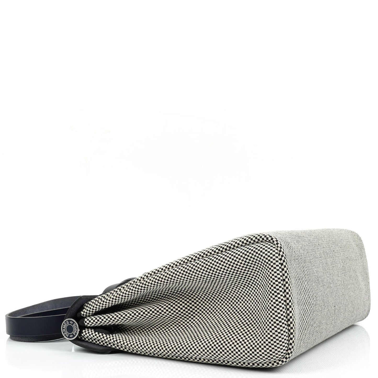 Hermès Herbag Horseshoe Stamp (HSS) Zip PM In Bleu Indigo Vache Hunter Und Criss Viking Stoff Mit Palladium Beschlägen