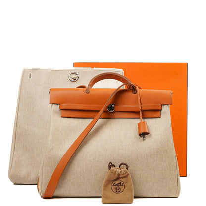 Hermes Herbag Natur Toile Vache Hunter MM 2-in-1 Tasche, 1999