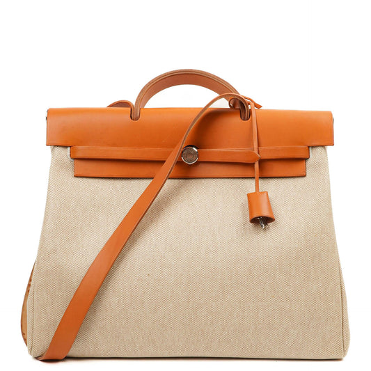 Hermes Herbag Natur Toile Vache Hunter MM 2-in-1 Tasche, 1999