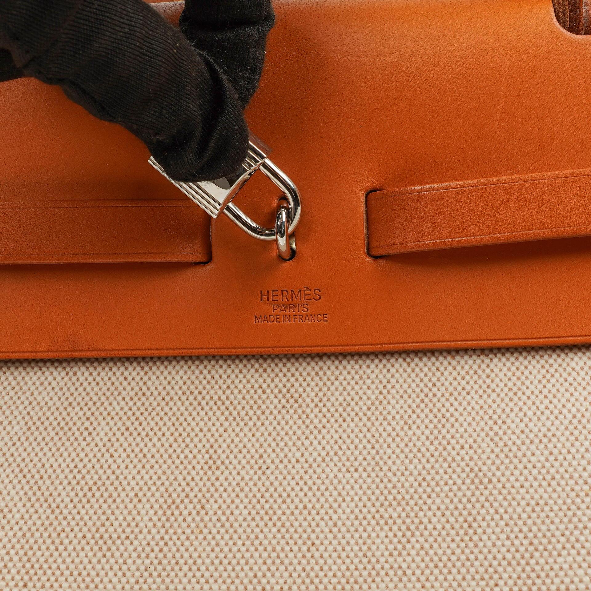 Hermes Herbag Natur Toile Vache Hunter MM 2-in-1 Tasche, 1999