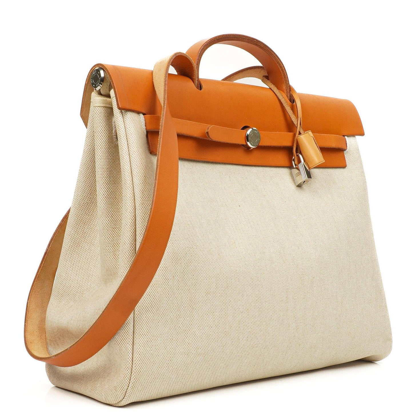 Hermes Herbag MM Natur Toile Vache Hunter 2-in-1 Tasche 1999