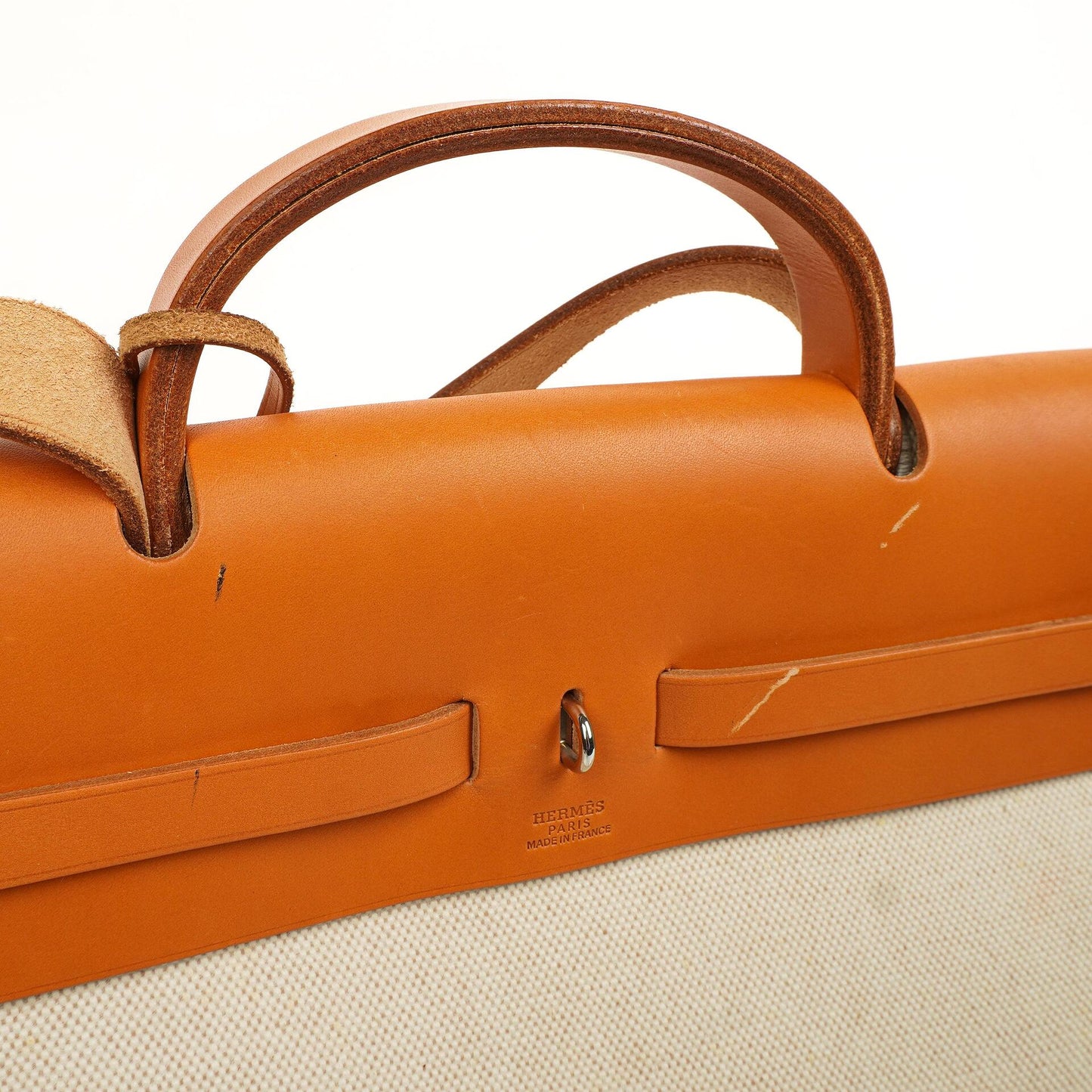 Hermes Herbag MM Natur Toile Vache Hunter 2-in-1 Tasche 1999