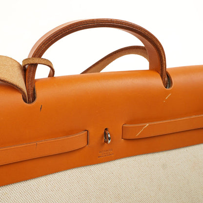 Hermes Herbag MM Natur Toile Vache Hunter 2-in-1 Tasche 1999