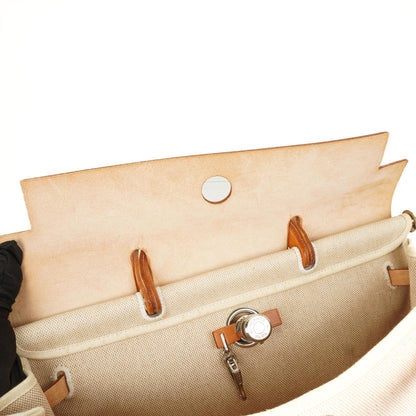 Hermes Herbag MM Natur Toile Vache Hunter 2-in-1 Tasche 1999