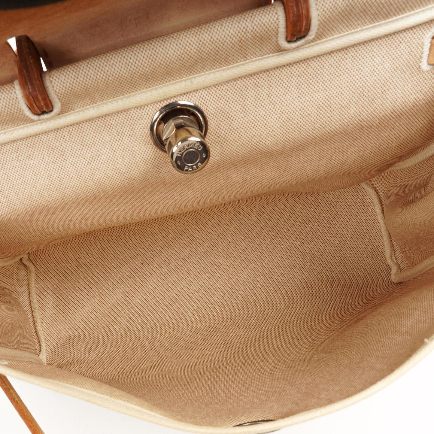 Hermes Herbag MM 2 In 1 Tasche Natural Toile Vache Hunter