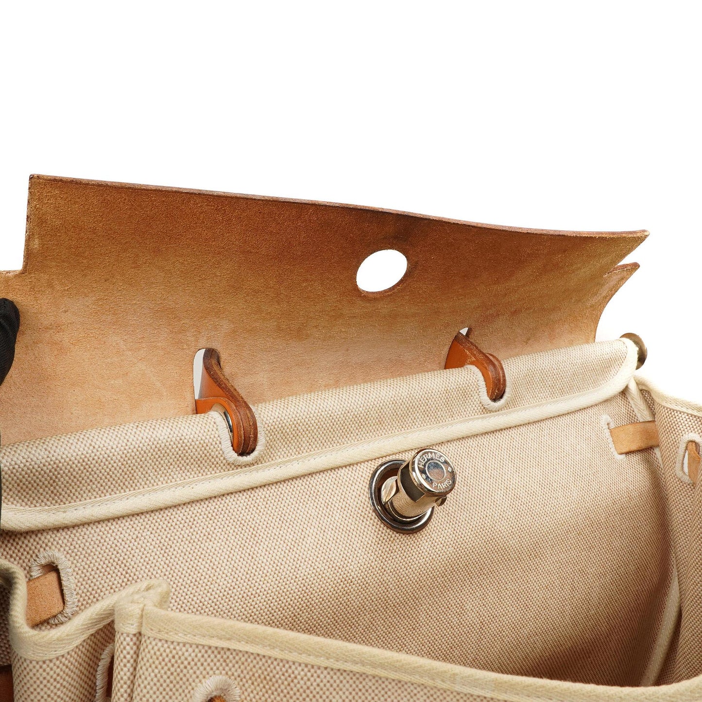 Hermes Herbag MM 2 In 1 Tasche Natural Toile Vache Hunter