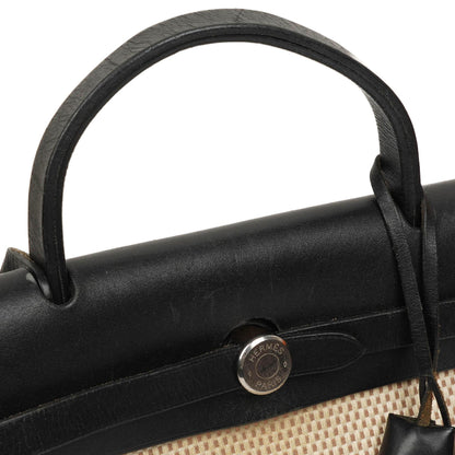 Hermes Herbag Natur Toile Vache Hunter MM 2 In 1 Tasche