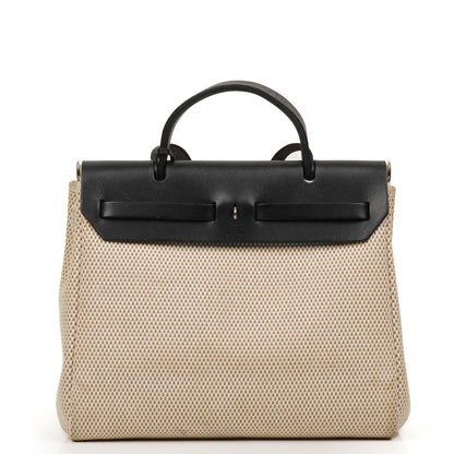 Hermes Herbag Natur Toile Vache Hunter MM 2 In 1 Tasche