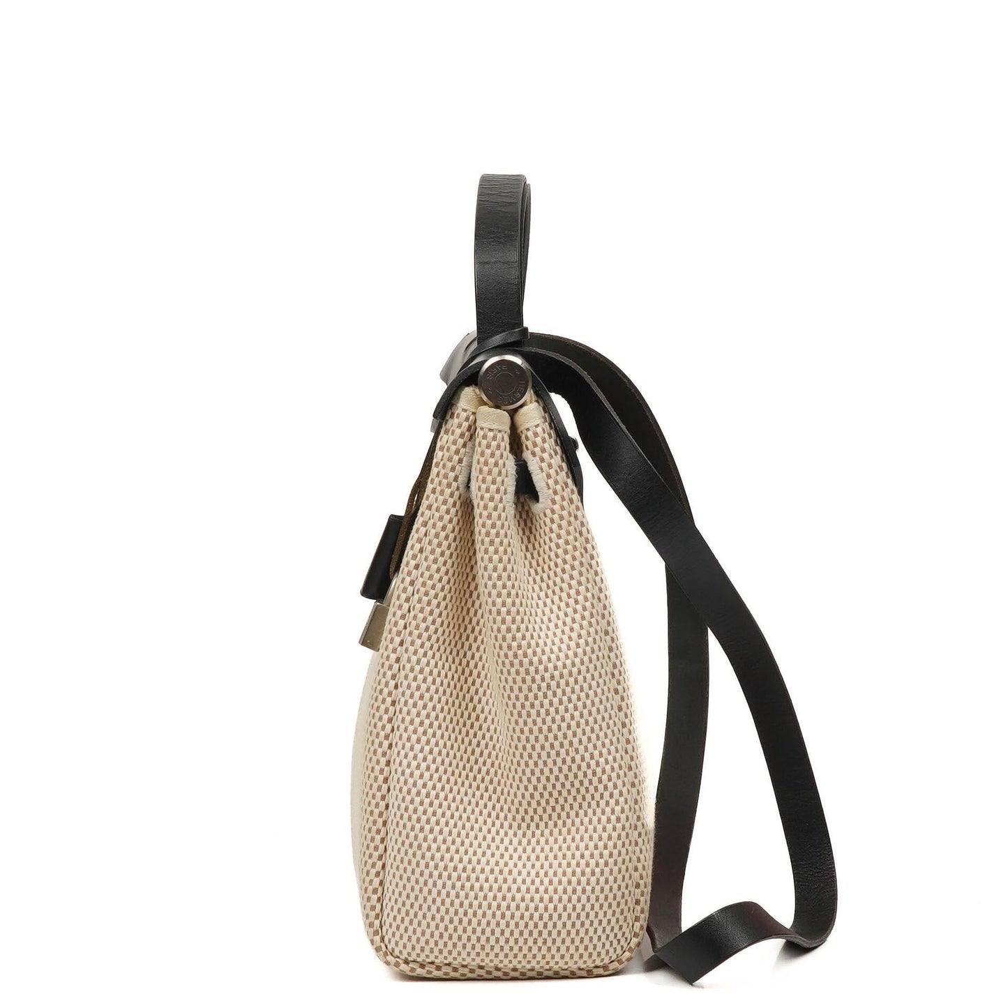 Hermes Herbag Natur Toile Vache Hunter MM 2 In 1 Tasche
