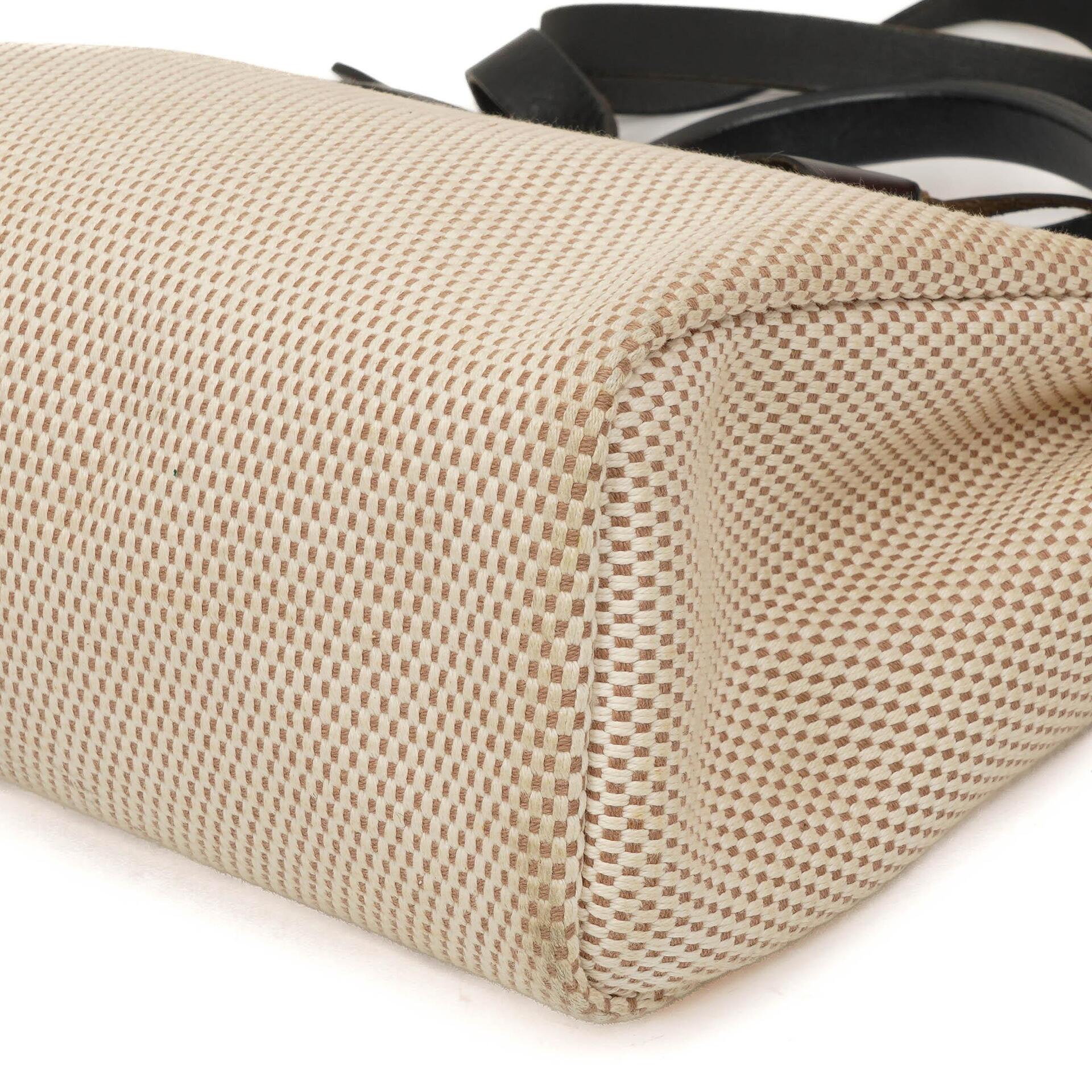 Hermes Herbag Natur Toile Vache Hunter MM 2 In 1 Tasche