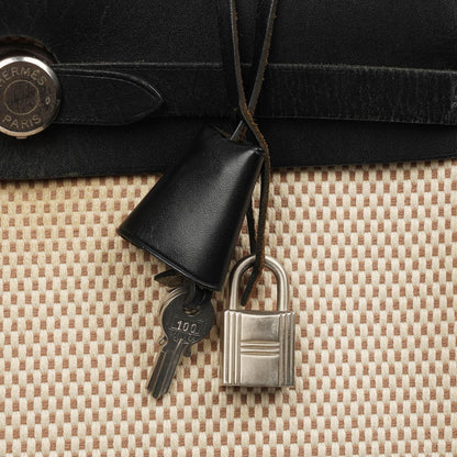 Hermes Herbag Natur Toile Vache Hunter MM 2 In 1 Tasche