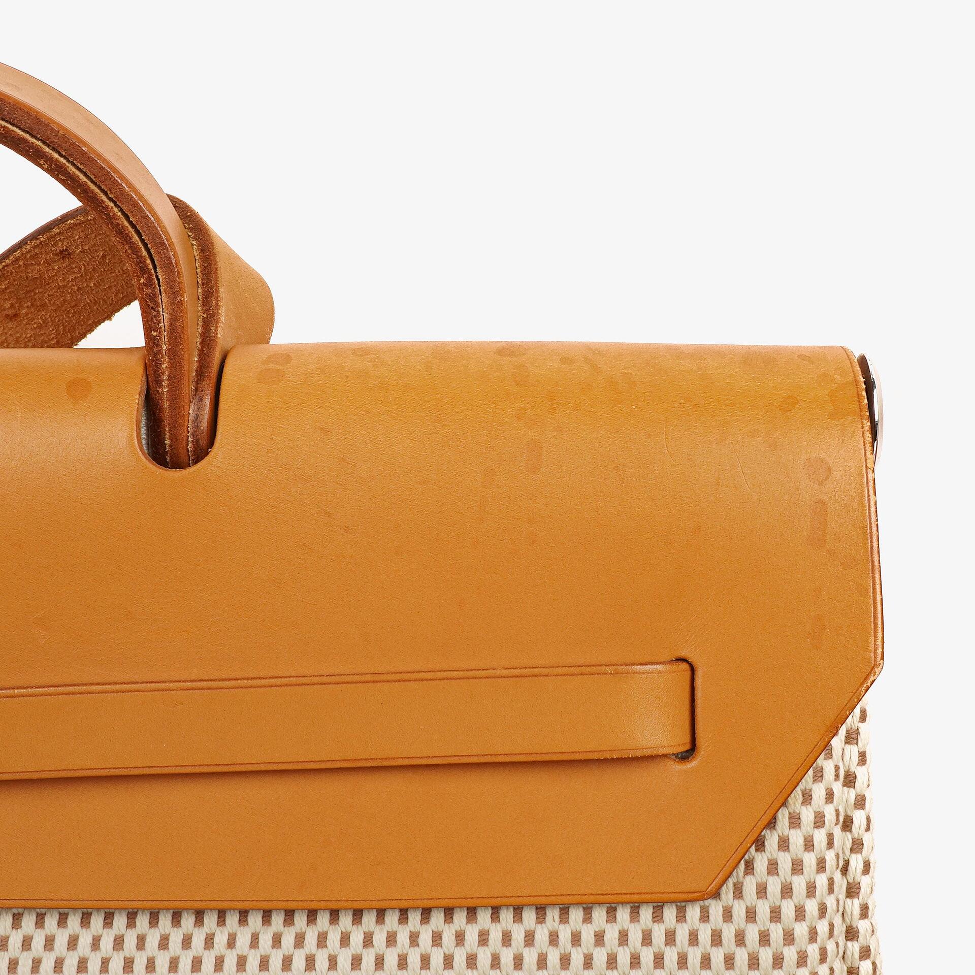 Hermès Herbag MM 2-in-1 Tasche aus Natural Toile und Vache Hunter