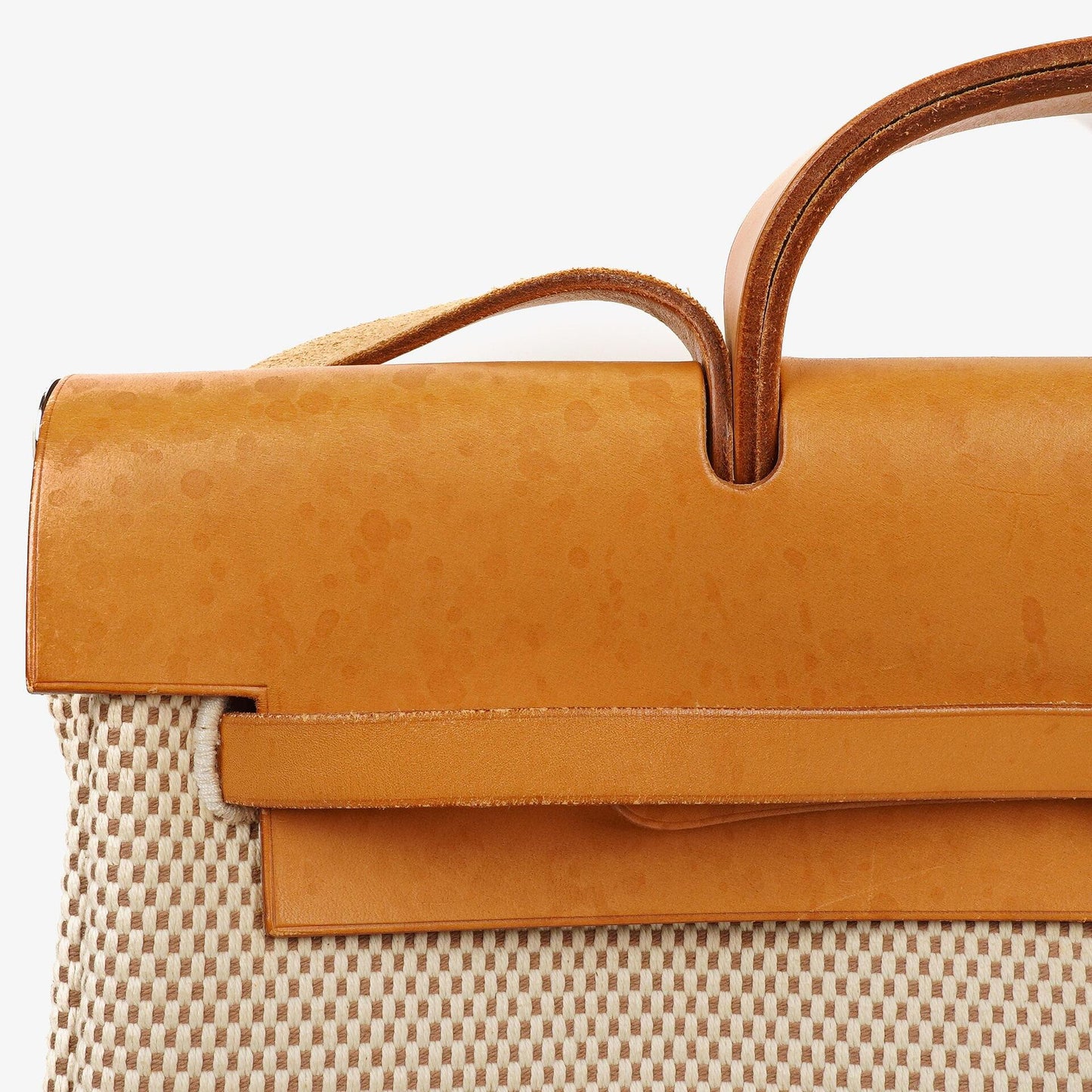 Hermès Herbag MM 2-in-1 Tasche aus Natural Toile und Vache Hunter