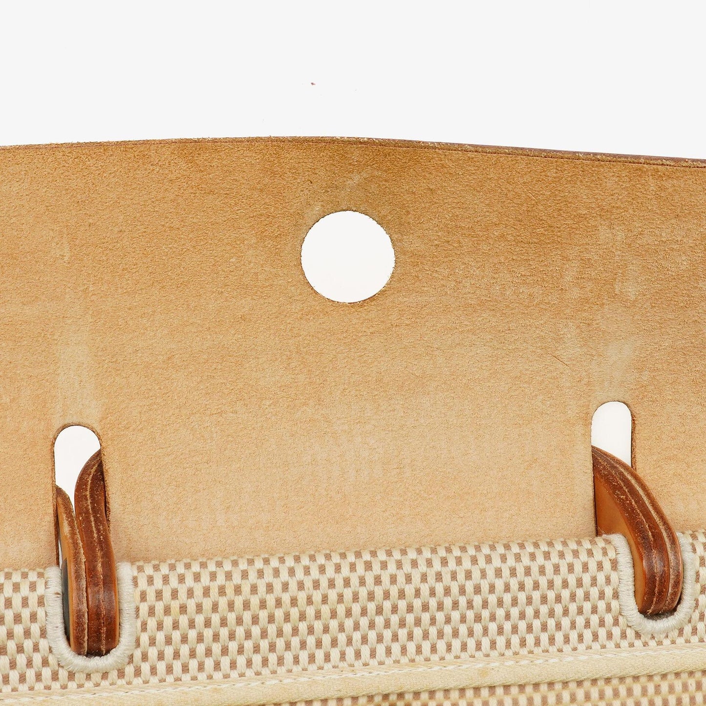 Hermes Herbag Natural Toile Vache Hunter MM 2 In 1 Tasche