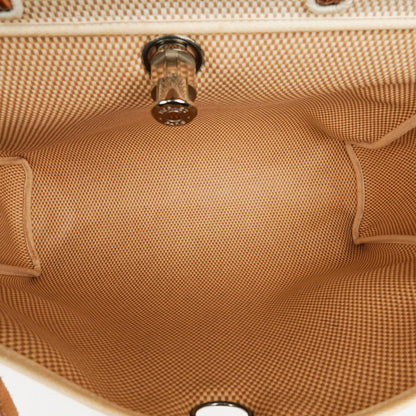 Hermes Herbag Natural Toile Vache Hunter MM 2 In 1 Tasche