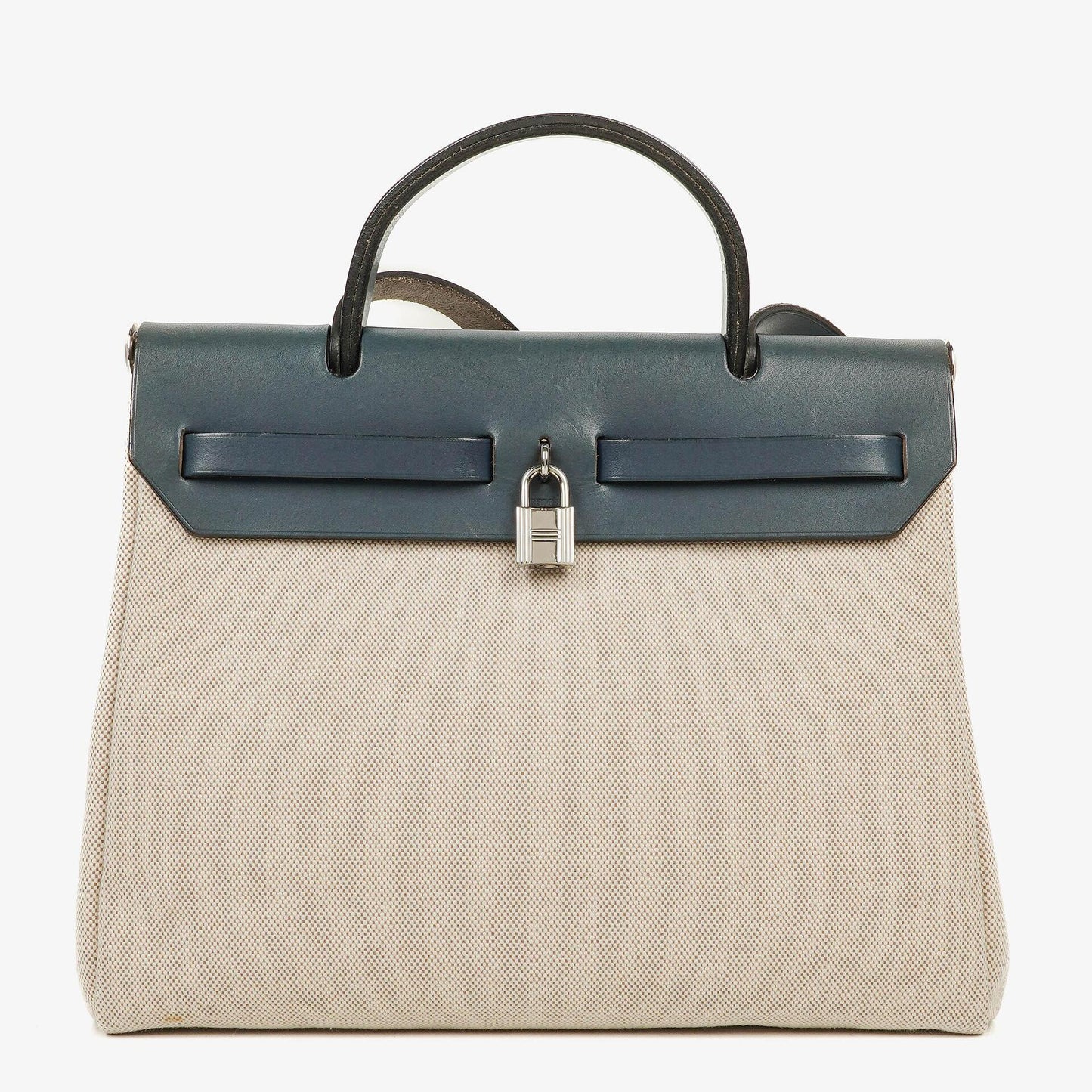 Hermès Herbag PM 2-Wege-Tasche aus navy Toile und Vache Hunter