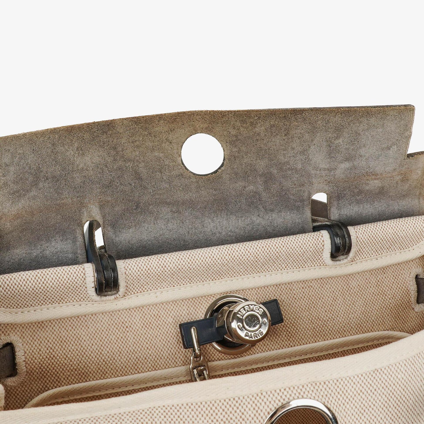 Hermès Herbag PM 2-Wege-Tasche aus navy Toile und Vache Hunter