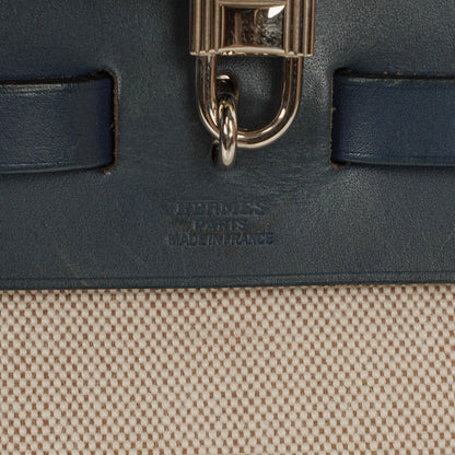 Hermès Herbag PM 2-Wege-Tasche aus navy Toile und Vache Hunter