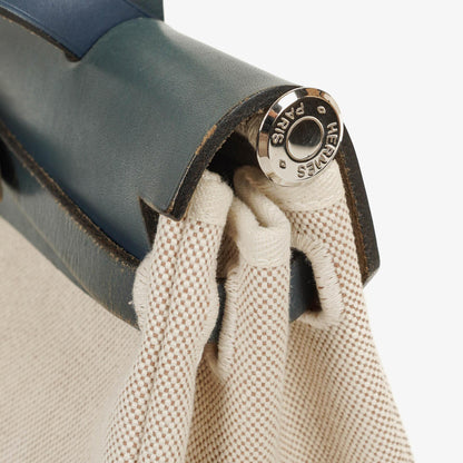 Hermès Herbag PM 2-Wege-Tasche aus navy Toile und Vache Hunter