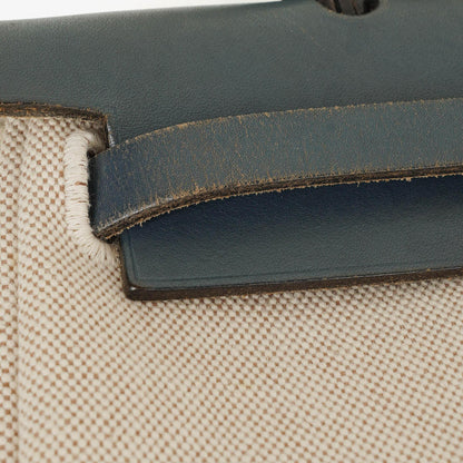 Hermès Herbag PM 2-Wege-Tasche aus navy Toile und Vache Hunter