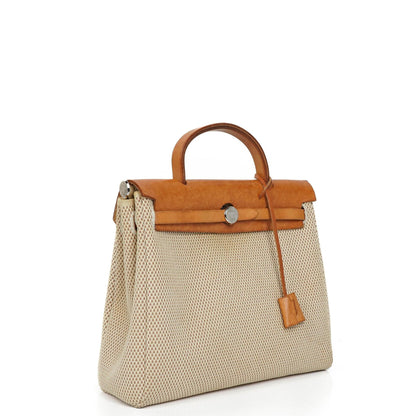 Hermes Herbag PM Vache Hunter Criss Viking 30 Ecru Beige Naturel 2-Wege Tasche, 2003